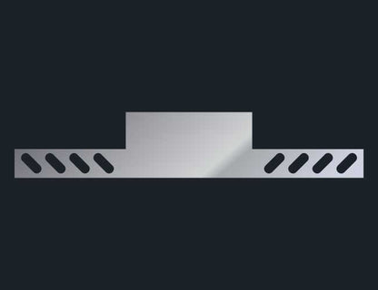 34" PANEL REVERSE REAR T-BAR W/8-ANGLED OVAL LIGHT HOLES