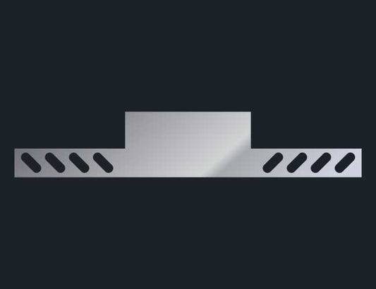34" PANEL REVERSE REAR T-BAR W/8-ANGLED OVAL LIGHT HOLES