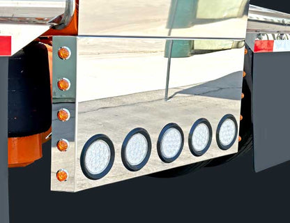36-3/4"x20" MITERED REAR PANEL W/5-4" ROUND & 10-3/4" LIGHT HOLES