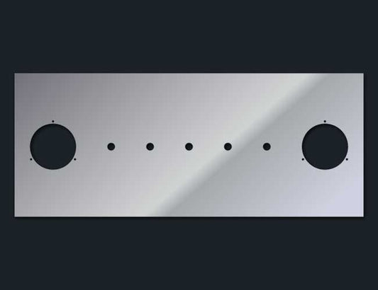 34"x14" REAR PANEL W/2-4" ROUND & 5-3/4" LIGHT HOLES
