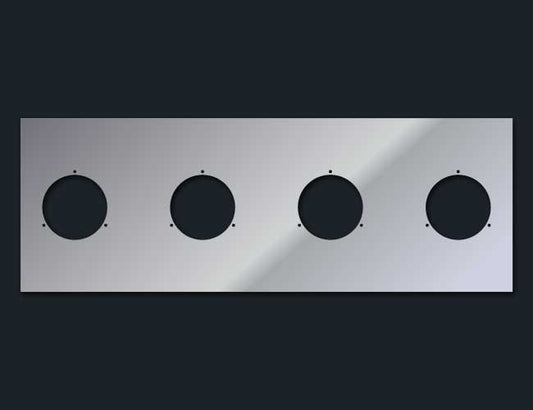 34"x12" REAR PANEL W/4-4" ROUND LIGHT HOLES