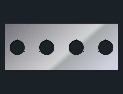 34"x14" REAR PANEL W/4-4" ROUND LIGHT HOLES