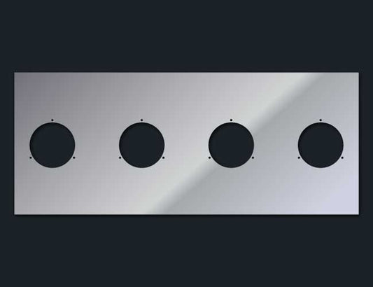 34"x14" REAR PANEL W/4-4" ROUND LIGHT HOLES