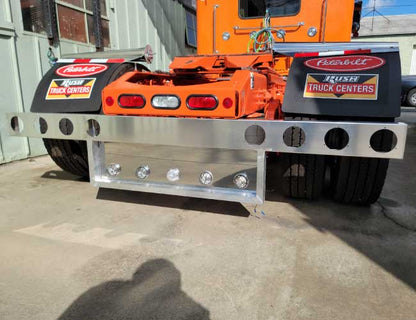 45" SUNKEN STAINLESS PANEL & ALUMINUM REAR T-BAR W/8-4" ROUND & 5-WATERMELON LIGHT HOLES