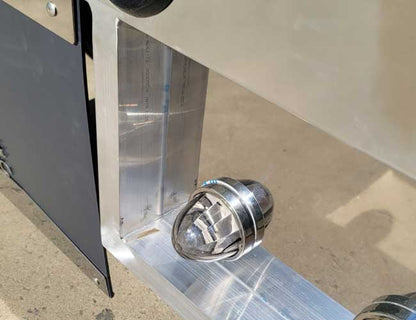 45" SUNKEN STAINLESS PANEL & ALUMINUM REAR T-BAR W/8-4" ROUND & 5-WATERMELON LIGHT HOLES