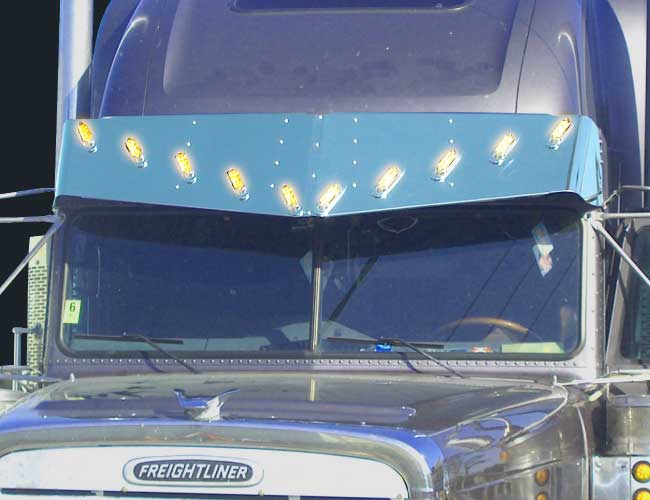 2 PC. 15"X18" V-STYLE VISOR W/10-COMBO LIGHT HOLES