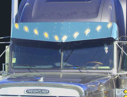2 PC. 15"X18" V-STYLE VISOR W/10-COMBO LIGHT HOLES