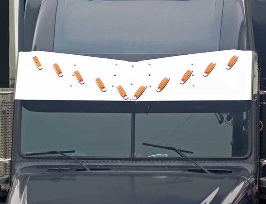 2 PC. 17-1/2"X13-1/2" REVERSE BOWTIE VISOR W/10-COMBO LIGHT HOLES
