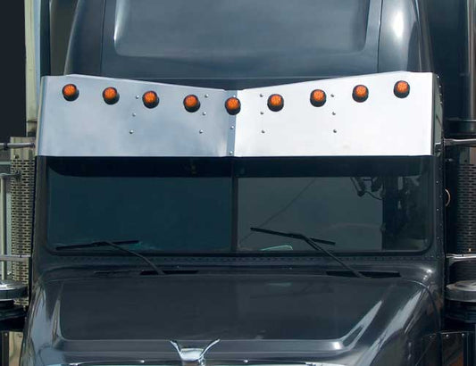2 PC. 17-1/2"X13-1/2" REVERSE BOWTIE VISOR W/9-2" LIGHT HOLES