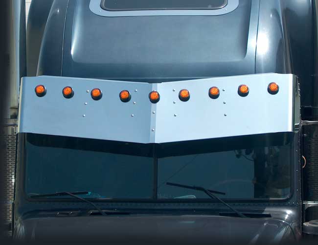 2 PC. 17" PETE STYLE DROP VISOR W/9-2" LIGHT HOLES