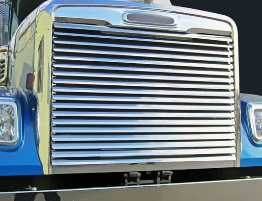 1 PC. HOOD GRILL W/18 LOUVERS (SQUARE HEADLIGHTS)