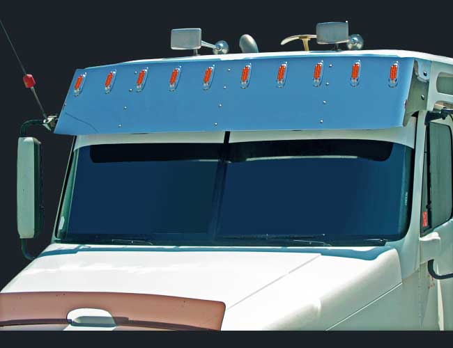 2 PC. 18" DROP VISOR W/10-VERTICAL COMBO LIGHT HOLES
