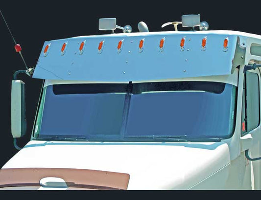 2 PC. 18"X20" V-STYLE VISOR W/10-VERTICAL COMBO LIGHT HOLES
