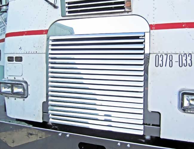 2 PC. HOOD GRILL W/17 LOUVERS & BOTTOM GRILL INSERT W/2 LOUVERS