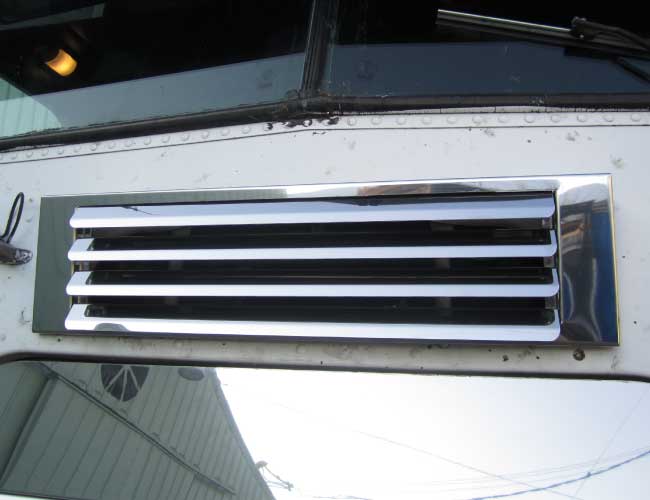 2 PC. HOOD VENT GRILL INSERT W/4 LOUVERS