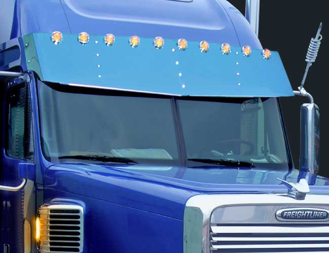 2 PC. 18"X20" V-STYLE VISOR W/10-2" LIGHT HOLES