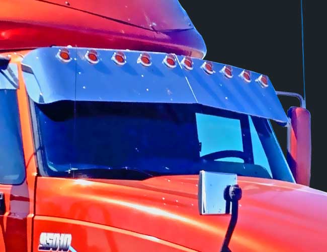 2 PC. 14-1/2" DROP VISOR W/10-2" LIGHT HOLES