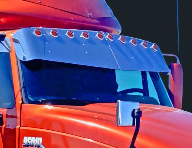 2 PC. 14-1/2"X16-1/2" V-STYLE VISOR W/10-2" LIGHT HOLES