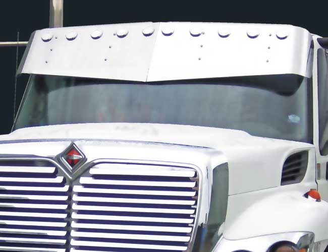 2 PC. 13"X15" V-STYLE VISOR W/10-2" LIGHT HOLES