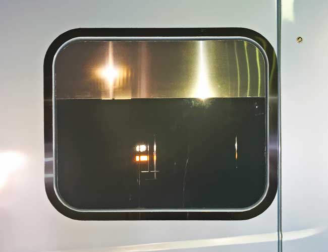 1 PR. 8" SLEEPER WINDOW MUNSTER CHOP TOP (MOUNTS DIRECTLY ON GLASS)