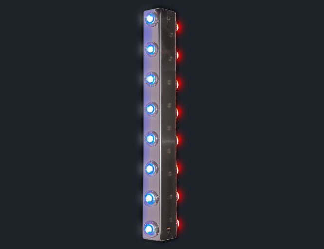 1 PR. 18-1/2" PLATINUM FILTER BAR W/8-3/4" LIGHT HOLES (PER SIDE)