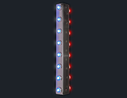 1 PR. 18-1/2" PLATINUM FILTER BAR W/8-3/4" LIGHT HOLES (PER SIDE)