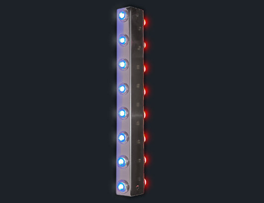 1 PR. 18-1/2" PLATINUM FILTER BAR W/8-3/4" LIGHT HOLES (PER SIDE)