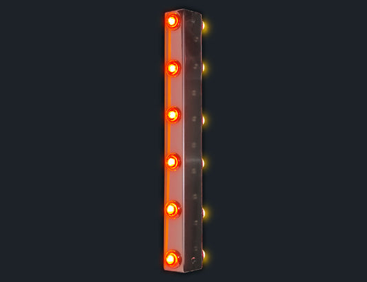 1 PR. 18-1/2" PLATINUM FILTER BAR W/6-3/4" LIGHT HOLES (PER SIDE)