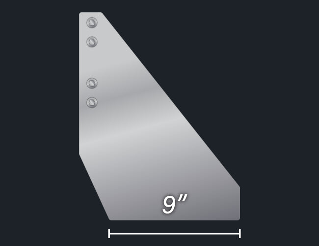 1 PR. W900 / W990 / T800 / T600 / T660 '82-'05 9" ALUMINUM REPLACEMENT STEP BRACKETS