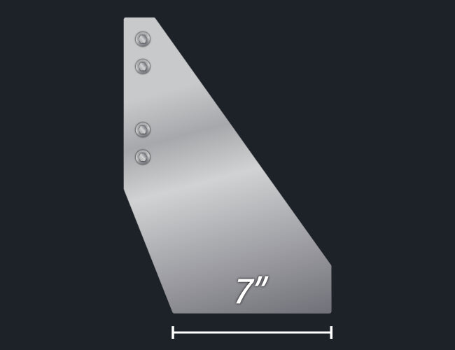 1 PR. W900 / W990 / T800 / T600 / T660 '08-'24 7" ALUMINUM REPLACEMENT STEP BRACKETS