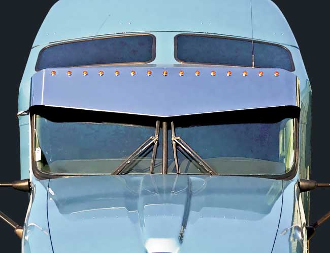 1 PC. 10"X13" SLAMMED BLIND MOUNT V-STYLE VISOR W/15-3/4" LIGHT HOLES