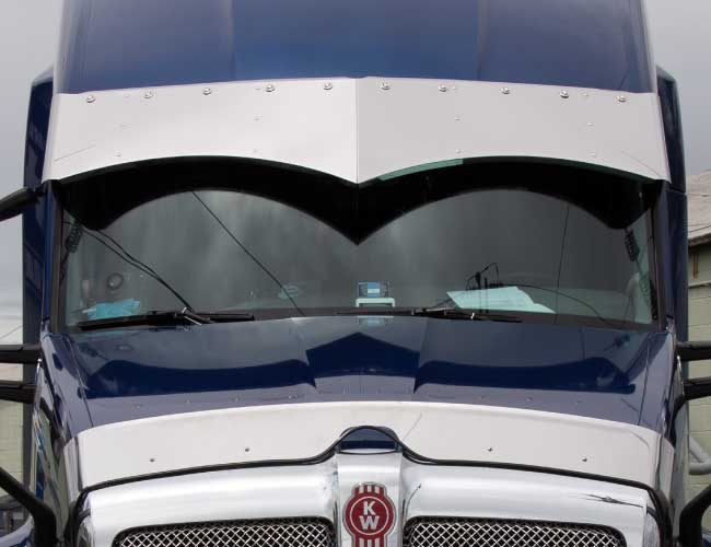 2 PC. 15"X17" WIDOWS PEAK VISOR W/10-3/4" LIGHT HOLES