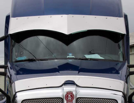 2 PC. 15"X17" WIDOWS PEAK VISOR W/10-3/4" LIGHT HOLES