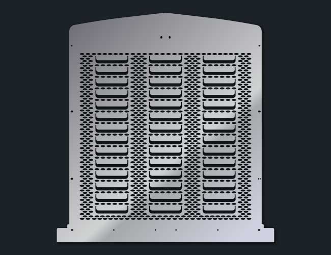 W900L PUNCHED LOUVER & OVAL GRILL MESH INSERT