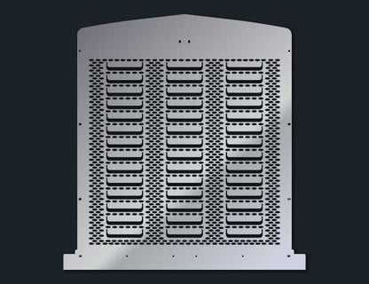 W900L PUNCHED LOUVER & OVAL GRILL MESH INSERT