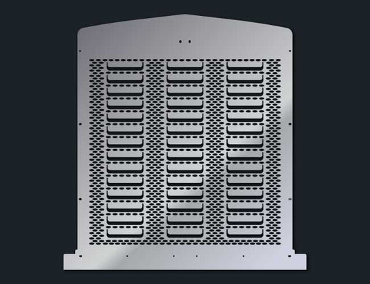 W900L PUNCHED LOUVER & OVAL GRILL MESH INSERT