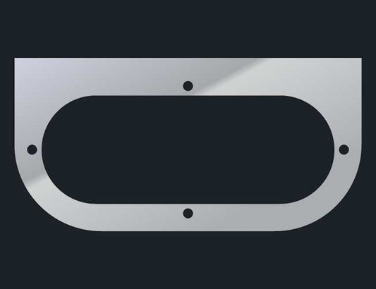 STAINLESS STEEL L-BRACKET W/1-OVAL LIGHT HOLE
