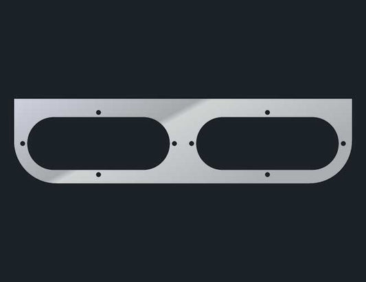 STAINLESS STEEL L-BRACKET W/2-OVAL LIGHT HOLE