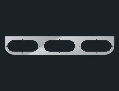STAINLESS STEEL L-BRACKET W/3-OVAL LIGHT HOLE