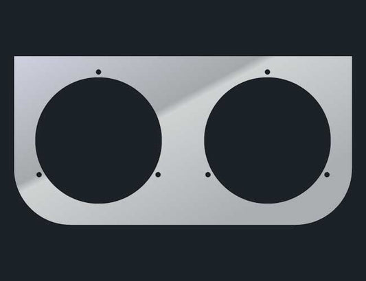 STAINLESS STEEL L-BRACKET W/2-4" ROUND LIGHT HOLES