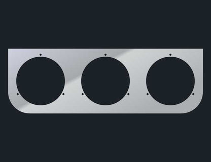 STAINLESS STEEL L-BRACKET W/3-4" ROUND LIGHT HOLES
