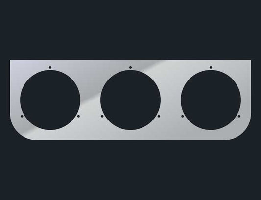 STAINLESS STEEL L-BRACKET W/3-4" ROUND LIGHT HOLES
