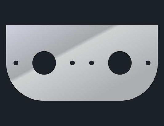 STAINLESS STEEL L-BRACKET W/2-WATERMELON LIGHT HOLES