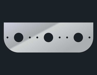 STAINLESS STEEL L-BRACKET W/3-WATERMELON LIGHT HOLES