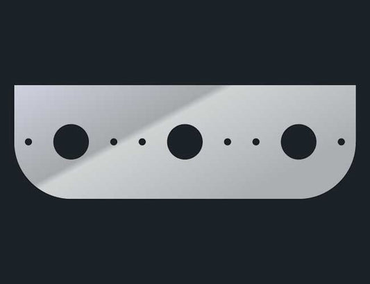 STAINLESS STEEL L-BRACKET W/3-WATERMELON LIGHT HOLES