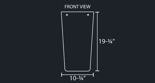 19-1/2" ANTI-SAIL PANEL FOR 24"-30"-34" MUD FLAP