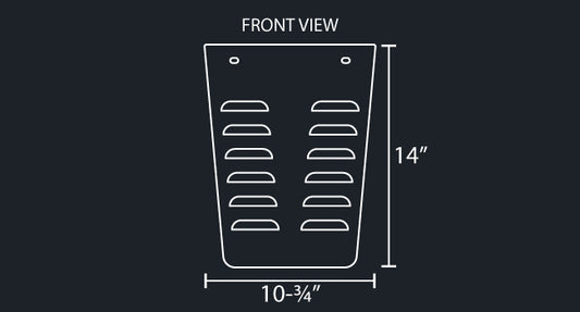 14" PUNCH LOUVERED ANTI-SAIL PANEL FOR 24"-30" MUD FLAP