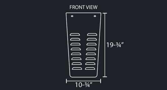 19-1/2" PUNCH LOUVERED ANTI-SAIL PANEL FOR 24"-30"-34" MUD FLAP