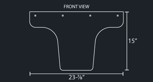 14" WIDE ANTI-SAIL PANEL FOR 24"-30" MUD FLAP