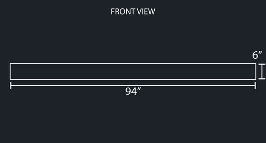6" BLANK REAR LIGHT BAR